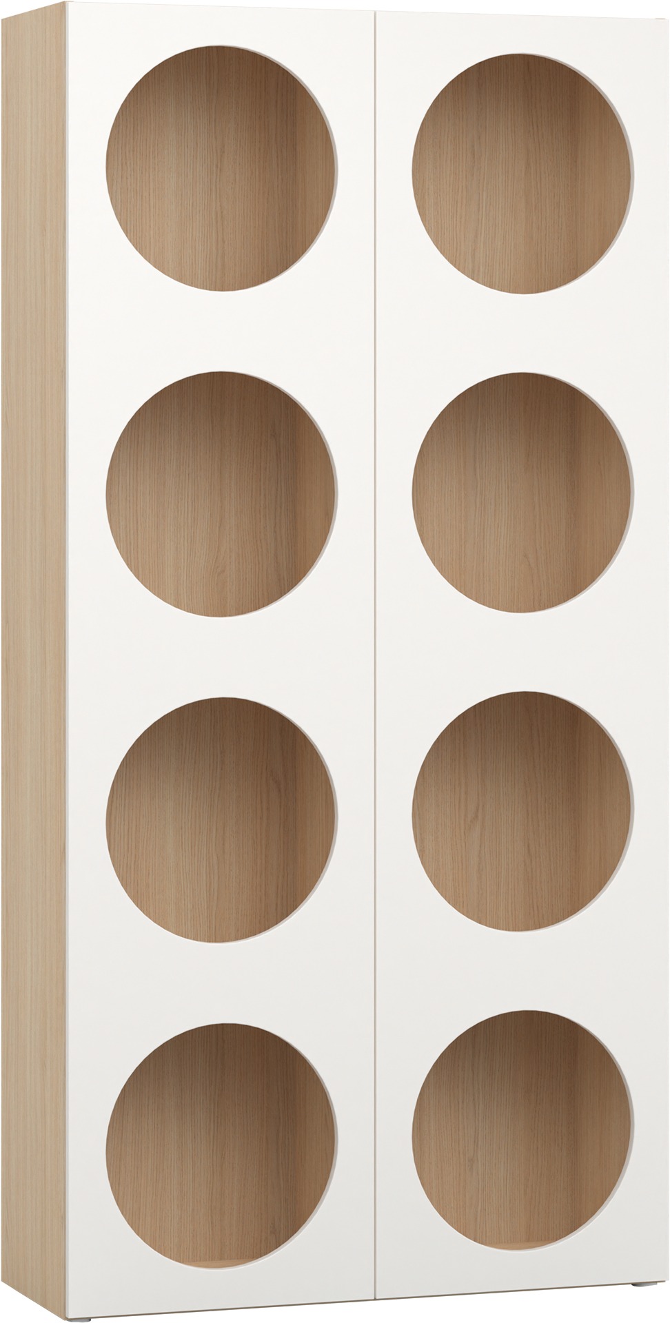 Bücherschrank mit 2 Türen Lochdesign RELI