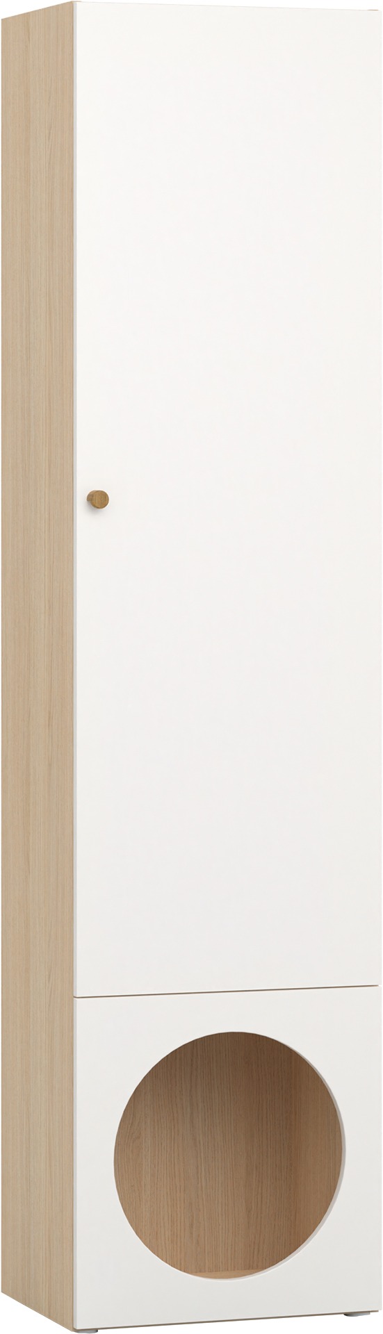 Wandregal schmal mit 2 Türen und Lochdesign RELI